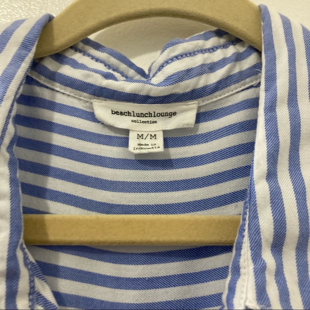 Beach lunch lounge | short sleeve Blue and white M - Picture 4 of 6
